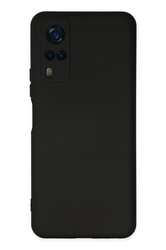 Vivo Y53S Nano içi Kadife Silikon Kılıf - Siyah 2