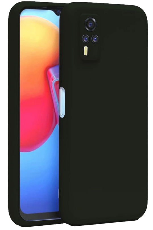 Vivo Y53S Nano içi Kadife Silikon Kılıf - Siyah