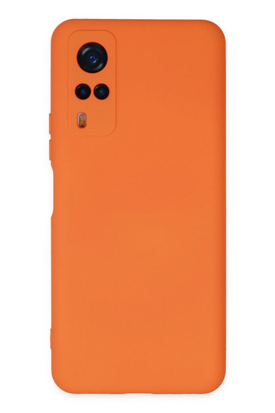 Vivo Y53S Nano içi Kadife Silikon Kılıf - Turuncu 2