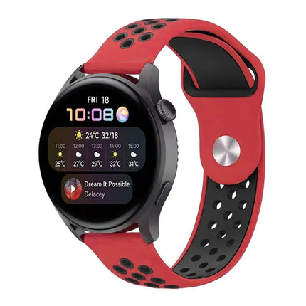 Watch 20mm Spor Delikli Kordon - Kırmızı