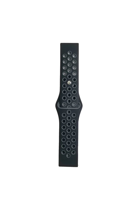 Watch 20mm Spor Delikli Kordon - Siyah 2 2