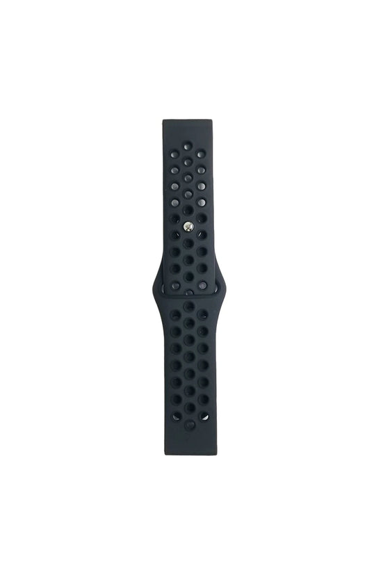 Watch 22mm Spor Delikli Kordon - Siyah 4 2