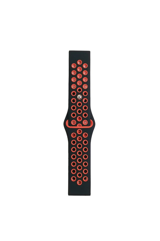 Watch 22mm Spor Delikli Kordon - Siyah 2
