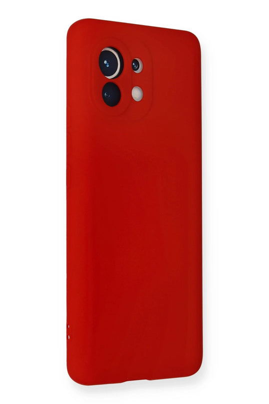 Xiaomi Mi 11 Nano içi Kadife Silikon Kılıf - Kırmızı 2