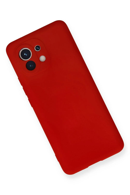 Xiaomi Mi 11 Nano içi Kadife Silikon Kılıf - Kırmızı 3