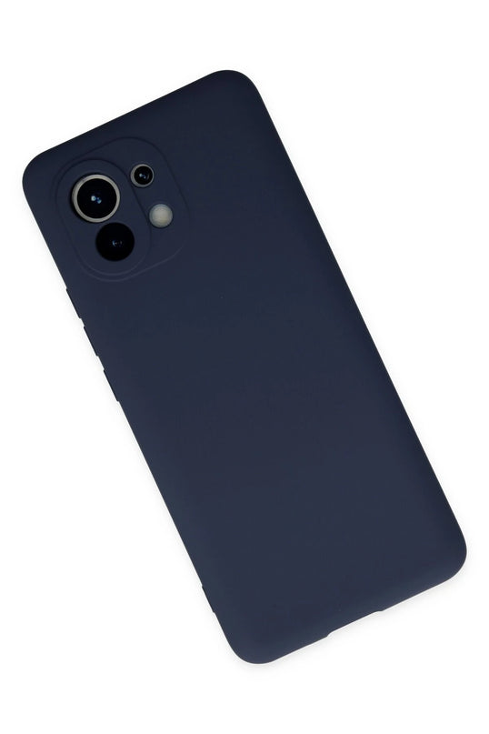 Xiaomi Mi 11 Nano içi Kadife Silikon Kılıf - Lacivert 3
