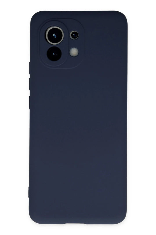 Xiaomi Mi 11 Nano içi Kadife Silikon Kılıf - Lacivert