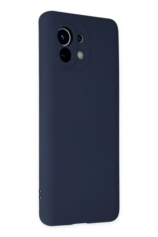 Xiaomi Mi 11 Nano içi Kadife Silikon Kılıf - Lacivert 2