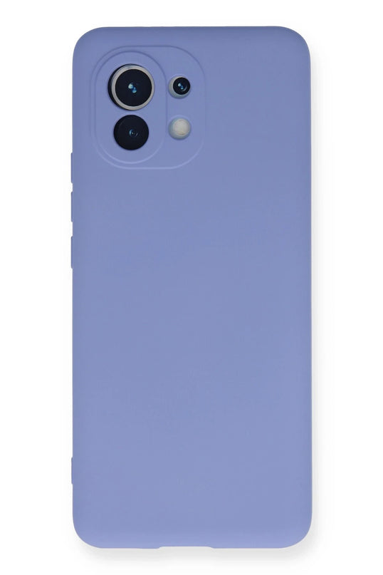 Xiaomi Mi 11 Nano içi Kadife Silikon Kılıf - Lila