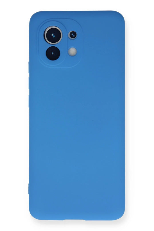 Xiaomi Mi 11 Nano içi Kadife Silikon Kılıf - Mavi