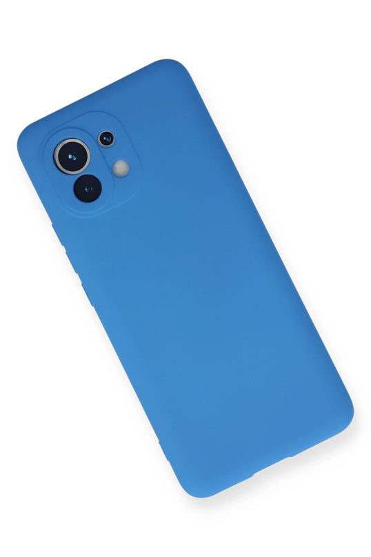Xiaomi Mi 11 Nano içi Kadife Silikon Kılıf - Mavi 3