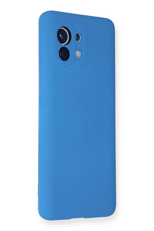 Xiaomi Mi 11 Nano içi Kadife Silikon Kılıf - Mavi 2
