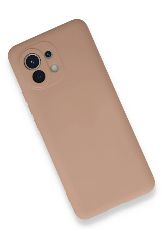 Xiaomi Mi 11 Nano içi Kadife Silikon Kılıf - Pudra 3