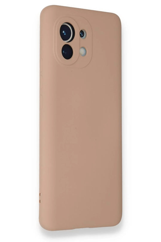 Xiaomi Mi 11 Nano içi Kadife Silikon Kılıf - Pudra 2