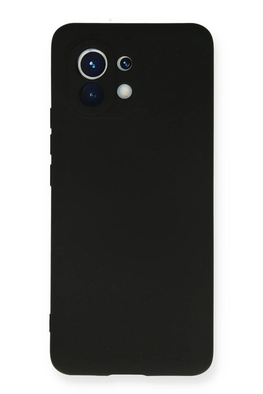 Xiaomi Mi 11 Nano içi Kadife Silikon Kılıf - Siyah