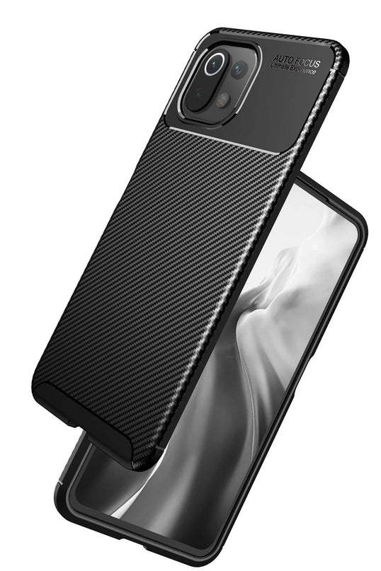 Xiaomi Mİ 11 Lite Auto Focus Karbon Kapak Kılıf - Lacivert 2