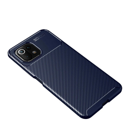 Xiaomi Mİ 11 Lite Auto Focus Karbon Kapak Kılıf - Lacivert 4