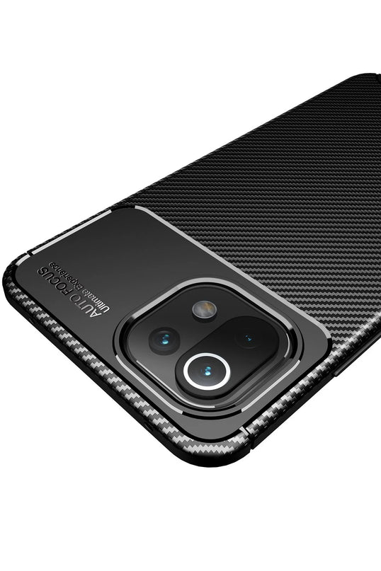 Xiaomi Mİ 11 Lite Auto Focus Karbon Kapak Kılıf - Siyah 3