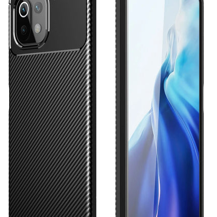 Xiaomi Mİ 11 Lite Auto Focus Karbon Kapak Kılıf - Siyah