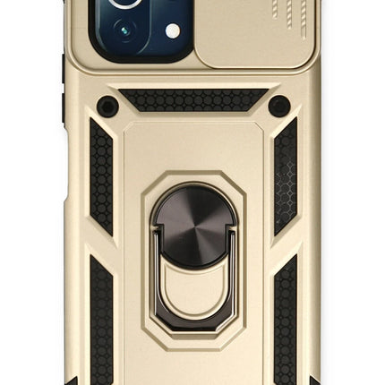 Xiaomi Mİ 11 Lite Pars Lens Yüzüklü Silikon Kılıf - Gold