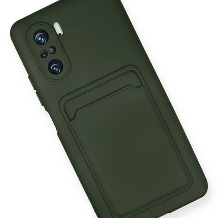 Xiaomi Poco F3 Kelvin Kartvizitli Silikon Kılıf - Koyu Yeşil 2