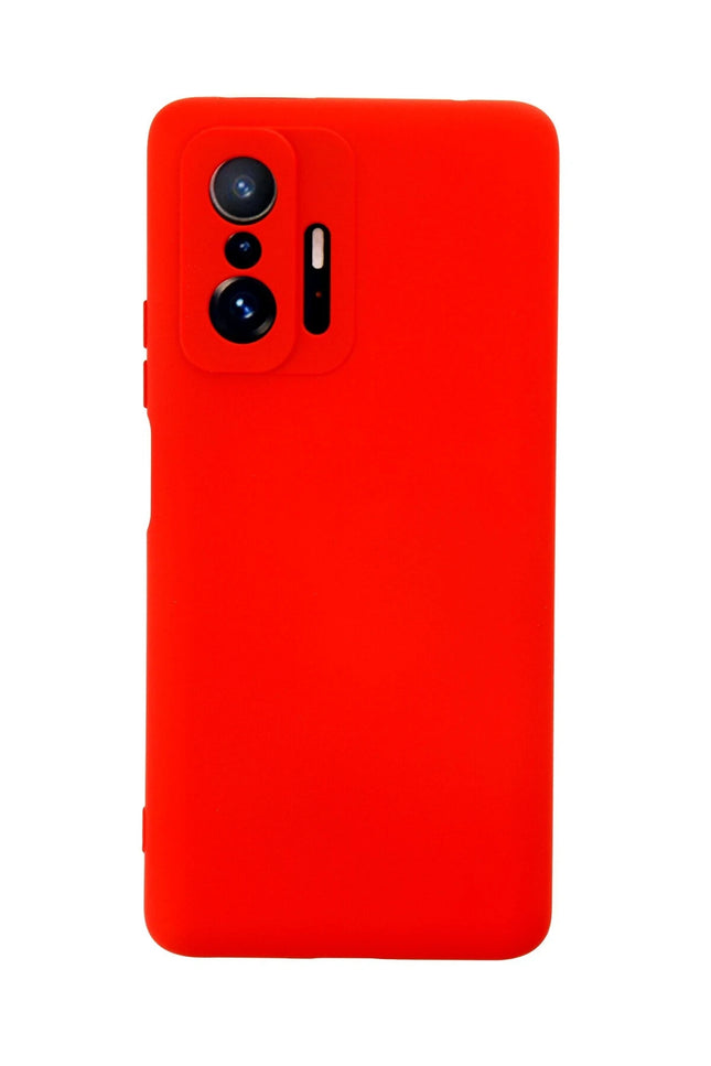 Xiaomi Mi 11T Pro Nano içi Kadife Silikon Kılıf - Kırmızı