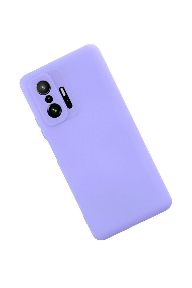 Xiaomi Mi 11T Pro Nano içi Kadife Silikon Kılıf - Lila 2
