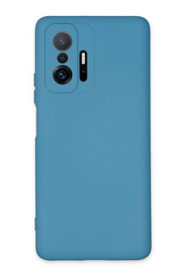 Xiaomi Mi 11T Pro Nano içi Kadife Silikon Kılıf - Mavi