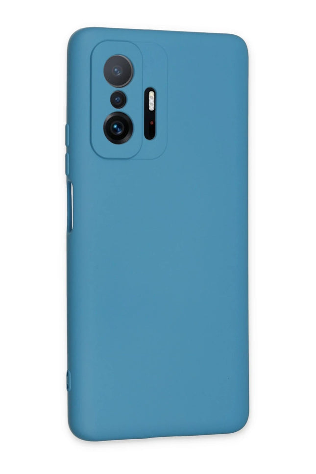 Xiaomi Mi 11T Pro Nano içi Kadife Silikon Kılıf - Mavi 2