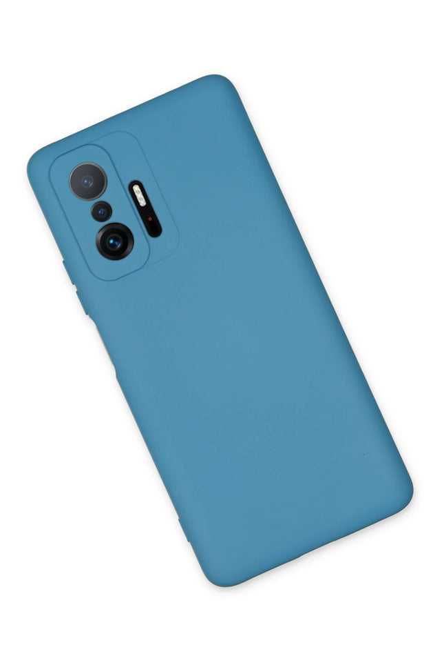 Xiaomi Mi 11T Pro Nano içi Kadife Silikon Kılıf - Mavi 3