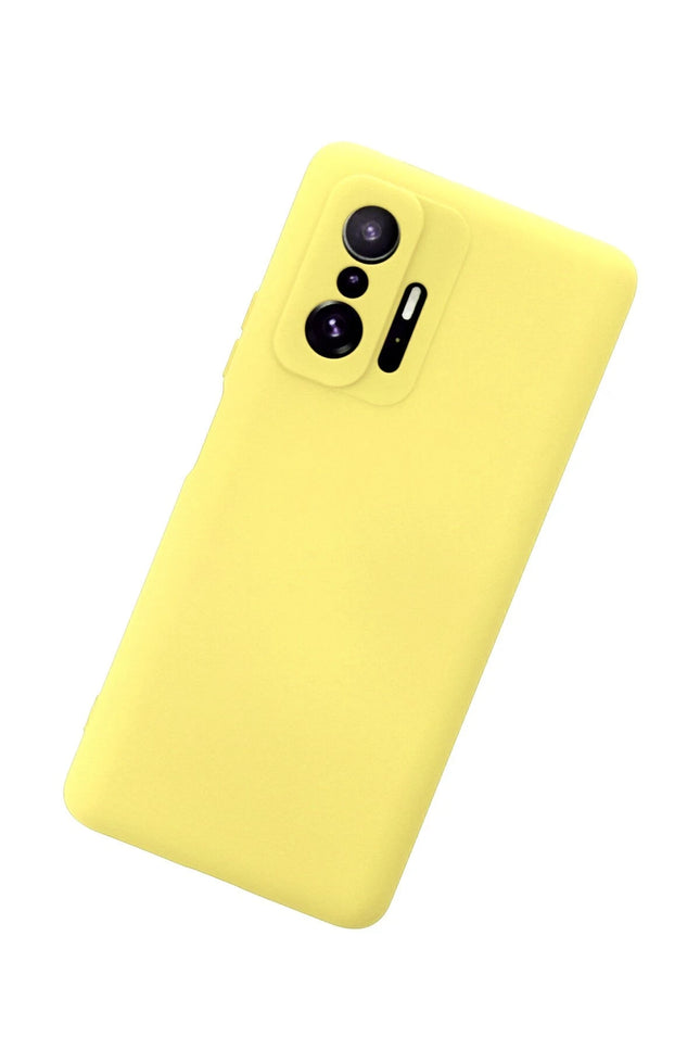 Xiaomi Mi 11T Pro Nano içi Kadife Silikon Kılıf - Sarı 3