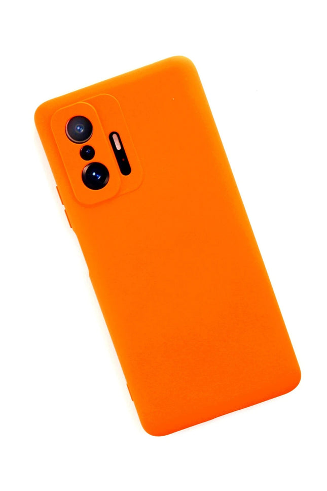 Xiaomi Mi 11T Pro Nano içi Kadife Silikon Kılıf - Turuncu 2