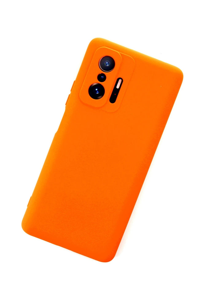 Xiaomi Mi 11T Pro Nano içi Kadife Silikon Kılıf - Turuncu 3