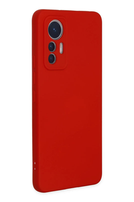 Xiaomi Mi 12 Lite Nano içi Kadife Silikon Kılıf - Kırmızı 2