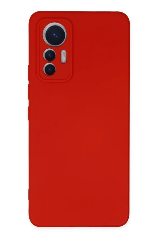 Xiaomi Mi 12 Lite Nano içi Kadife Silikon Kılıf - Kırmızı