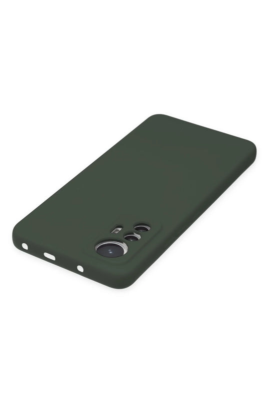 Xiaomi Mi 12 Lite Nano içi Kadife Silikon Kılıf - Koyu Yeşil 4