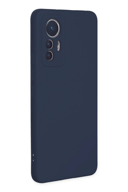 Xiaomi Mi 12 Lite Nano içi Kadife Silikon Kılıf - Lacivert 2
