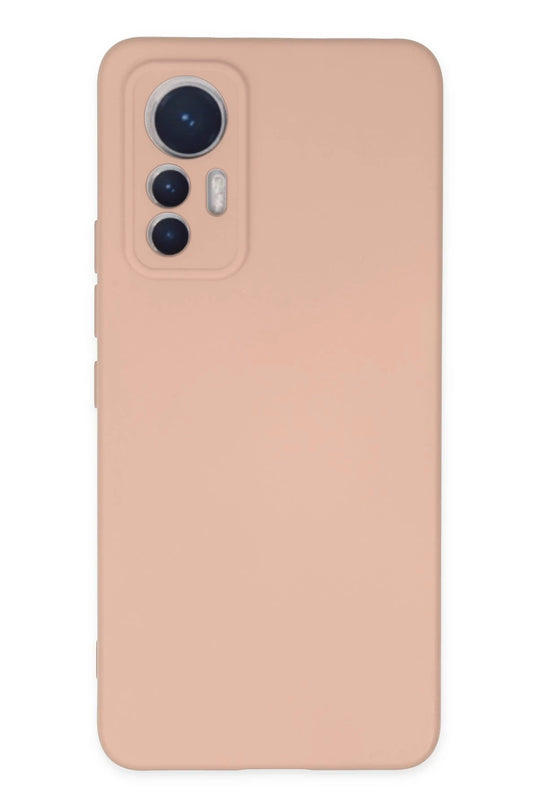 Xiaomi Mi 12 Lite Nano içi Kadife Silikon Kılıf - Pudra