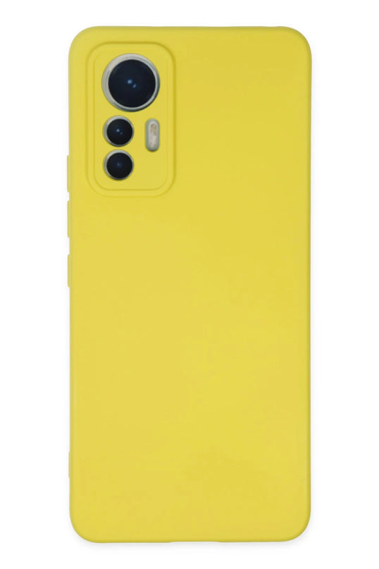 Xiaomi Mi 12 Lite Nano içi Kadife Silikon Kılıf - Sarı