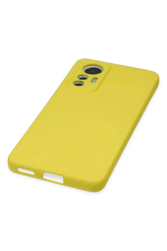 Xiaomi Mi 12 Lite Nano içi Kadife Silikon Kılıf - Sarı 5