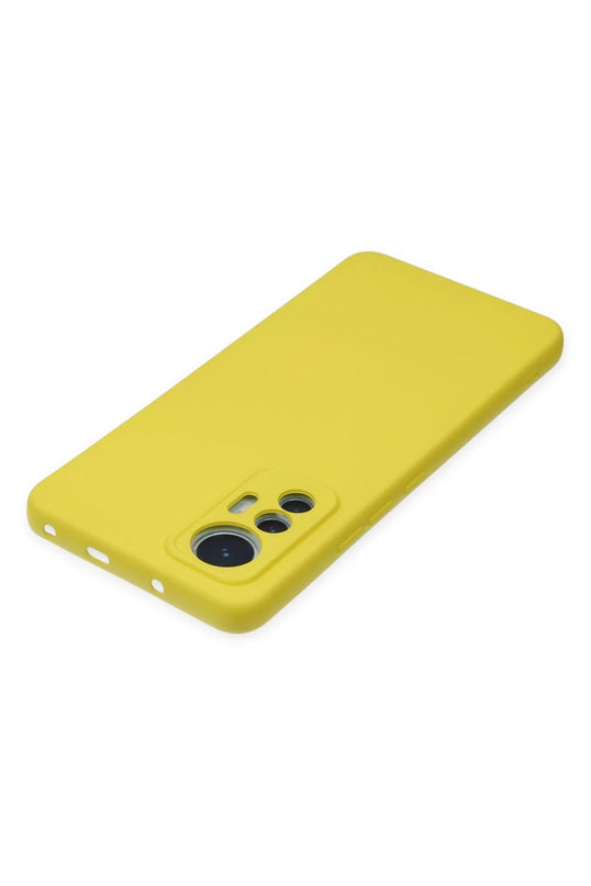 Xiaomi Mi 12 Lite Nano içi Kadife Silikon Kılıf - Sarı 4