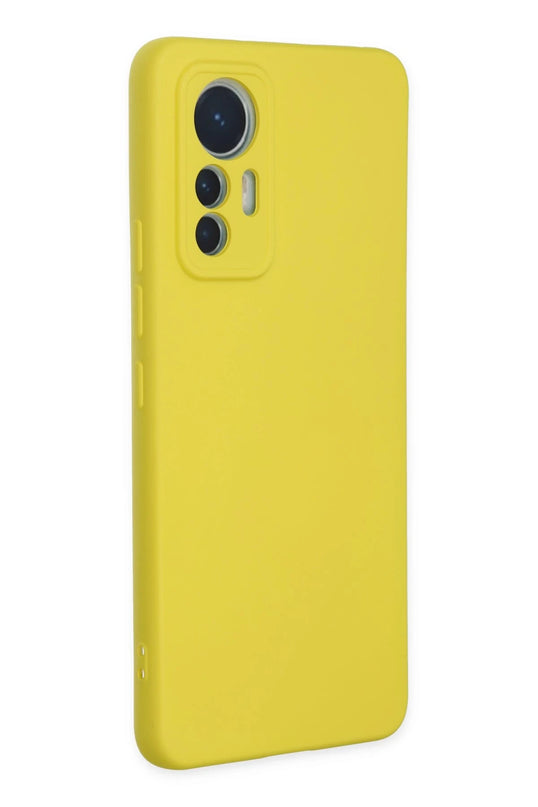 Xiaomi Mi 12 Lite Nano içi Kadife Silikon Kılıf - Sarı 2