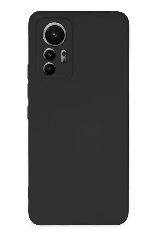 Xiaomi Mi 12 Lite Nano içi Kadife Silikon Kılıf - Siyah
