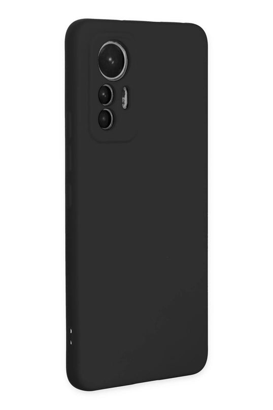 Xiaomi Mi 12 Lite Nano içi Kadife Silikon Kılıf - Siyah 2