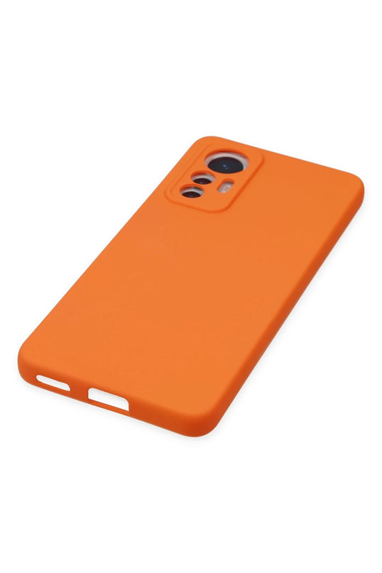 Xiaomi Mi 12 Lite Nano içi Kadife Silikon Kılıf - Turuncu 4