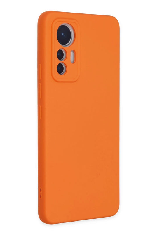 Xiaomi Mi 12 Lite Nano içi Kadife Silikon Kılıf - Turuncu 2
