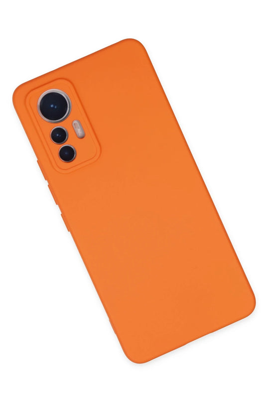 Xiaomi Mi 12 Lite Nano içi Kadife Silikon Kılıf - Turuncu 3