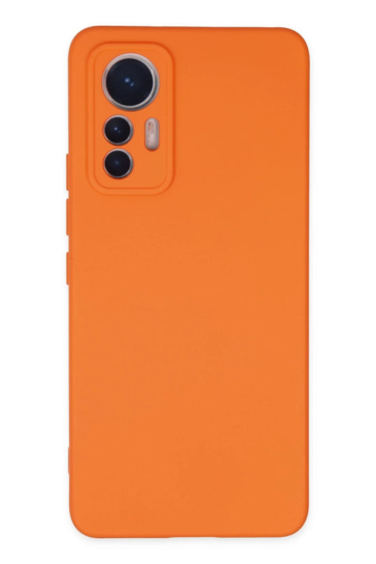 Xiaomi Mi 12 Lite Nano içi Kadife Silikon Kılıf - Turuncu