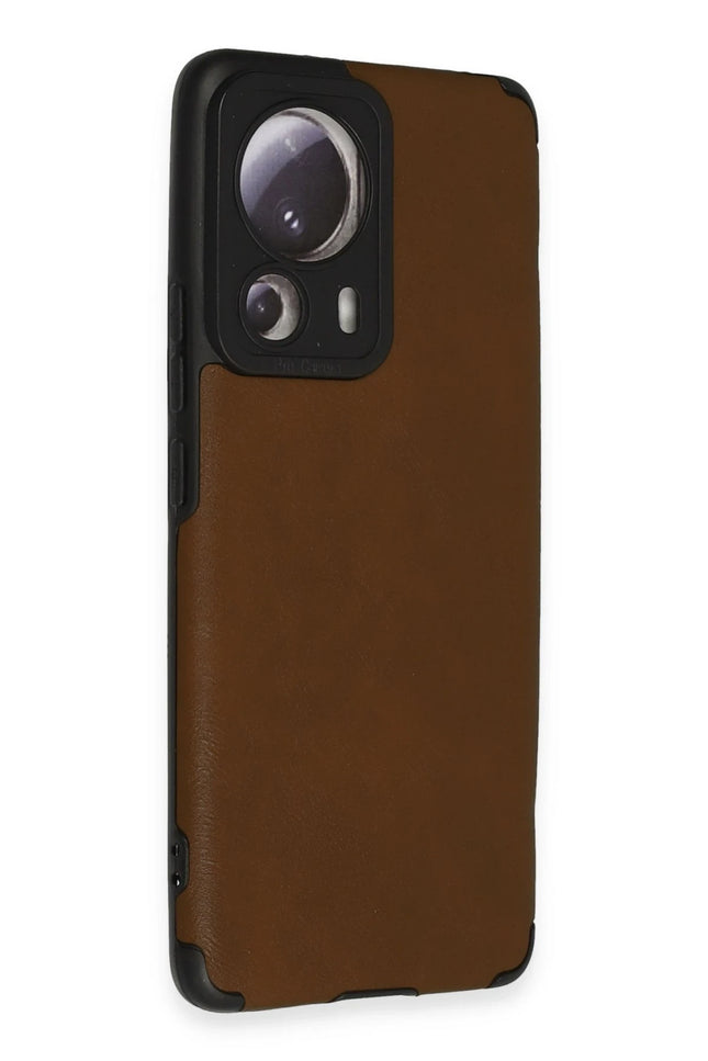Xiaomi Mi 13 Lite Loop Deri Silikon Kılıf - Kahverengi 2