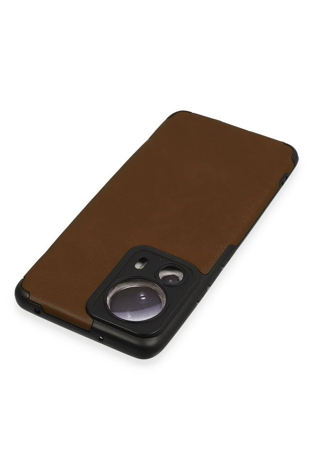 Xiaomi Mi 13 Lite Loop Deri Silikon Kılıf - Kahverengi 3